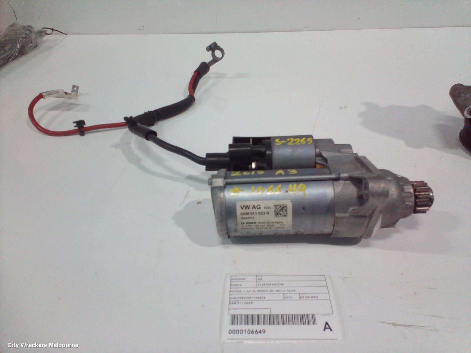 AUDI A3 2015 Starter