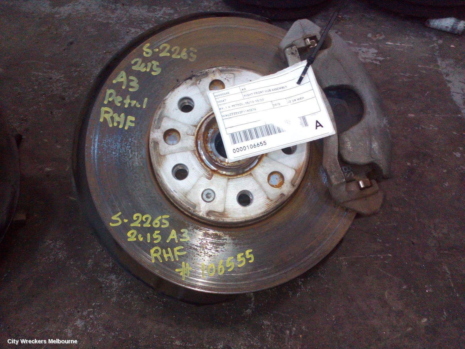 AUDI A3 2015 Right Front Hub Assembly