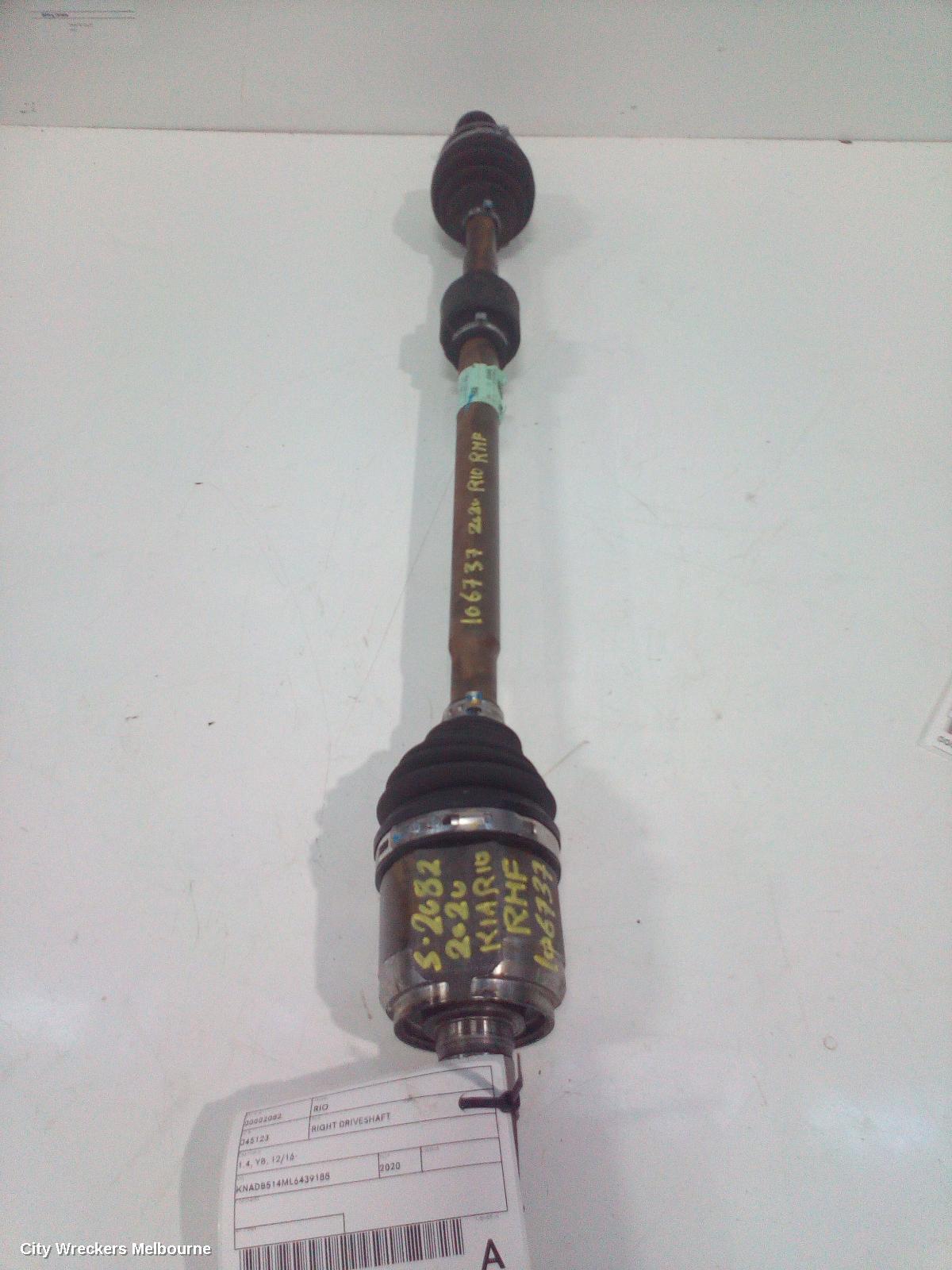 KIA RIO 2020 Right Driveshaft