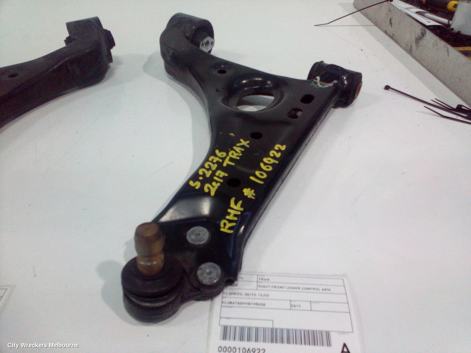 HOLDEN TRAX 2017 Right Front Lower Control Arm