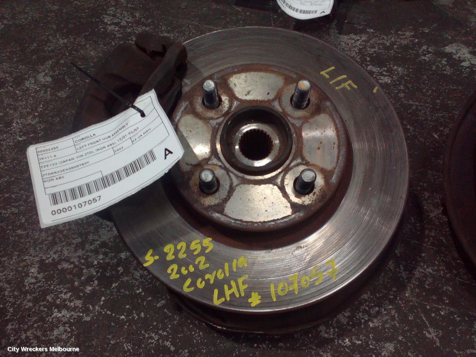 TOYOTA COROLLA 2002 Left Front Hub Assembly