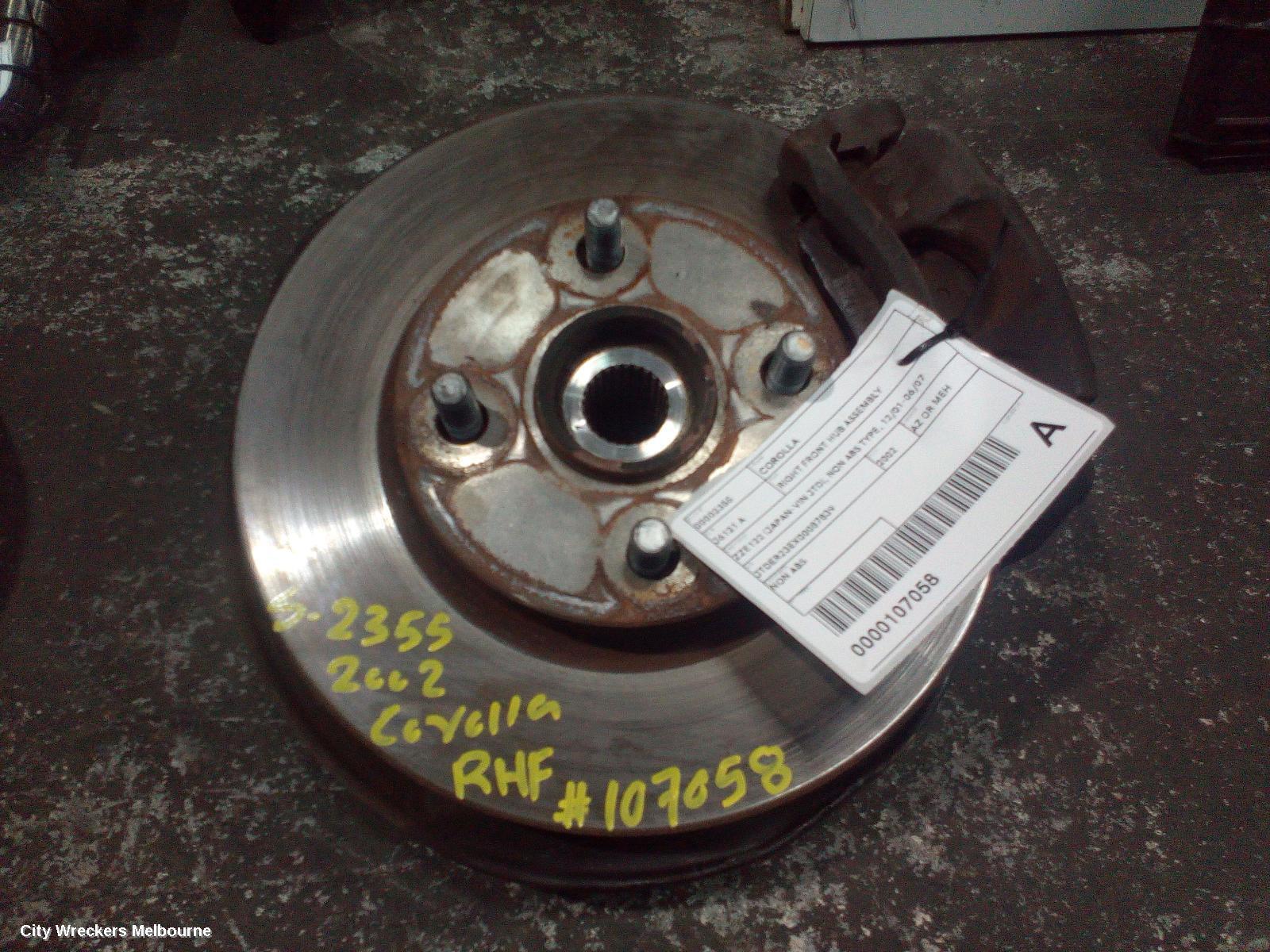 TOYOTA COROLLA 2002 Right Front Hub Assembly