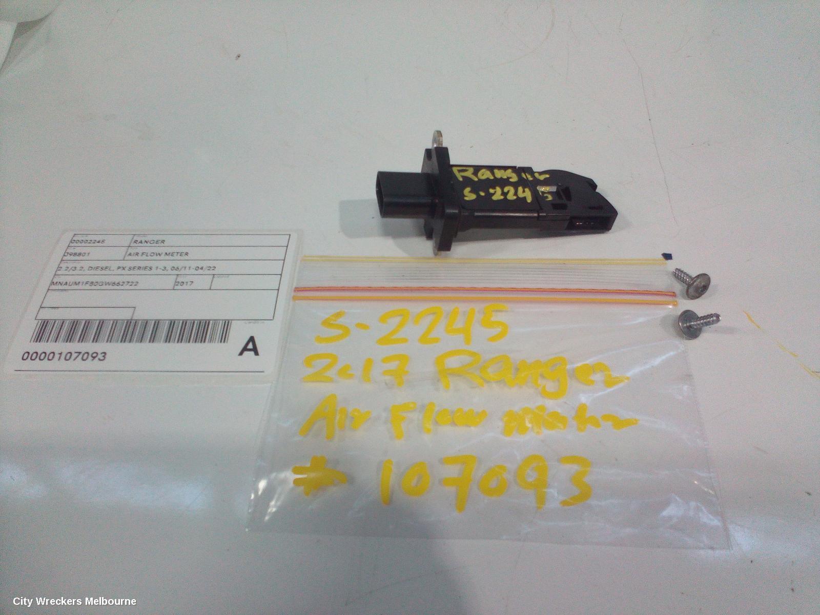 FORD RANGER 2017 Air Flow Meter