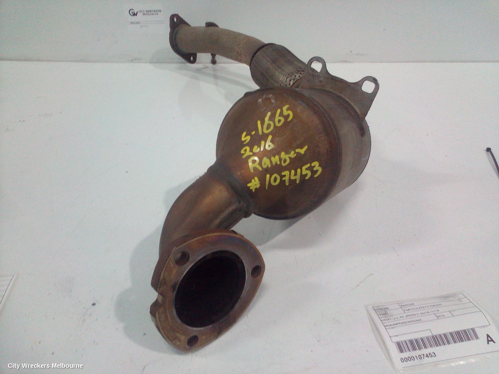 FORD RANGER 2016 Particulate Filter/Dpf
