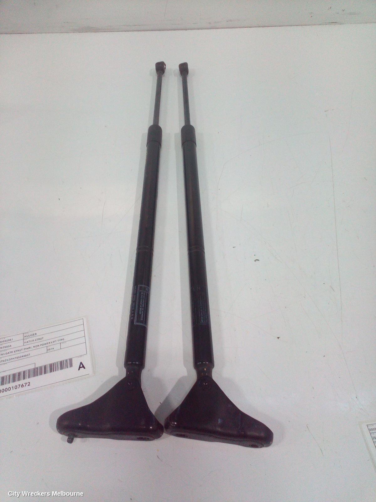TOYOTA KLUGER 2014 Hatch Strut