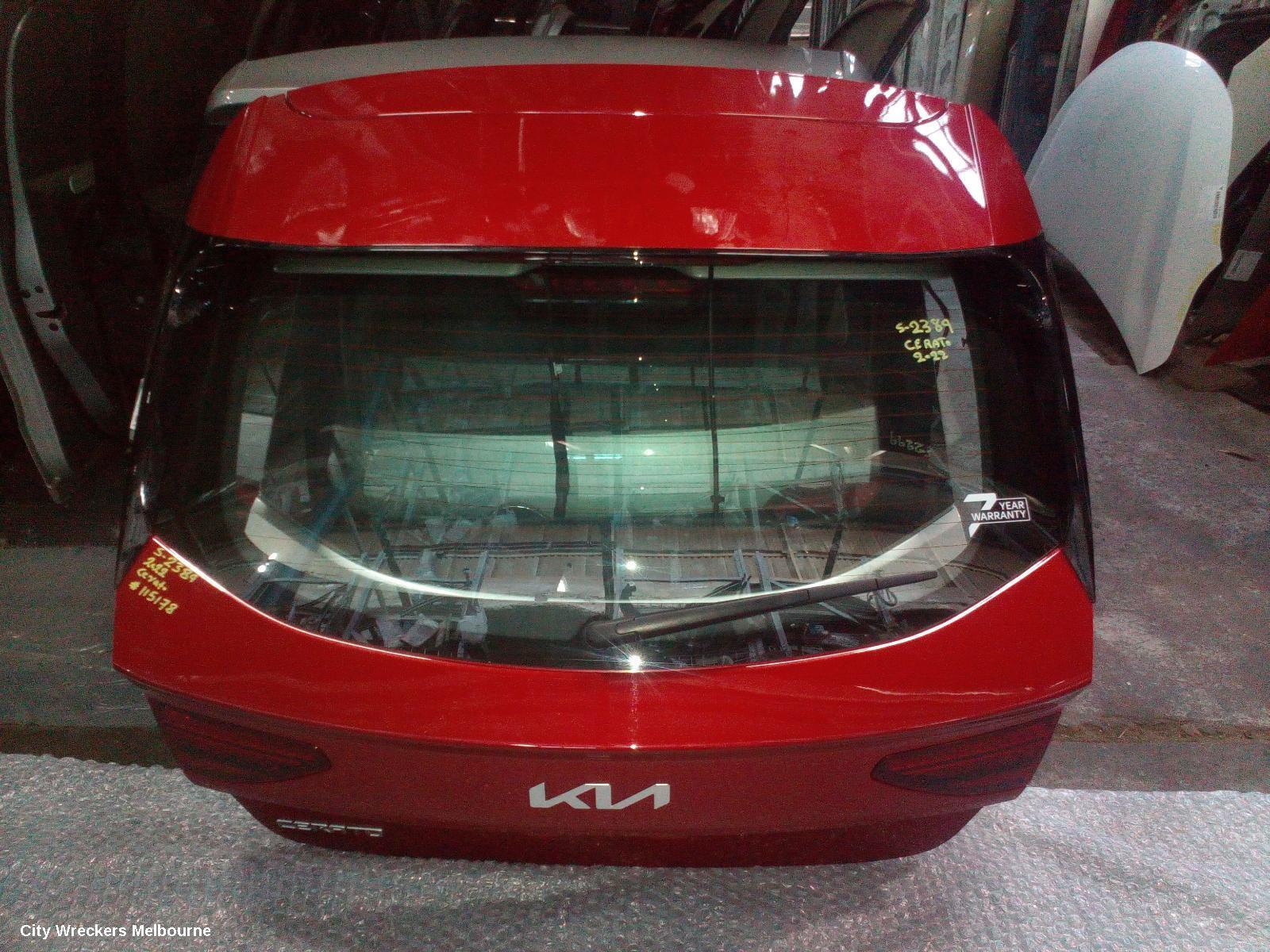 KIA CERATO 2022 Bootlid/Tailgate