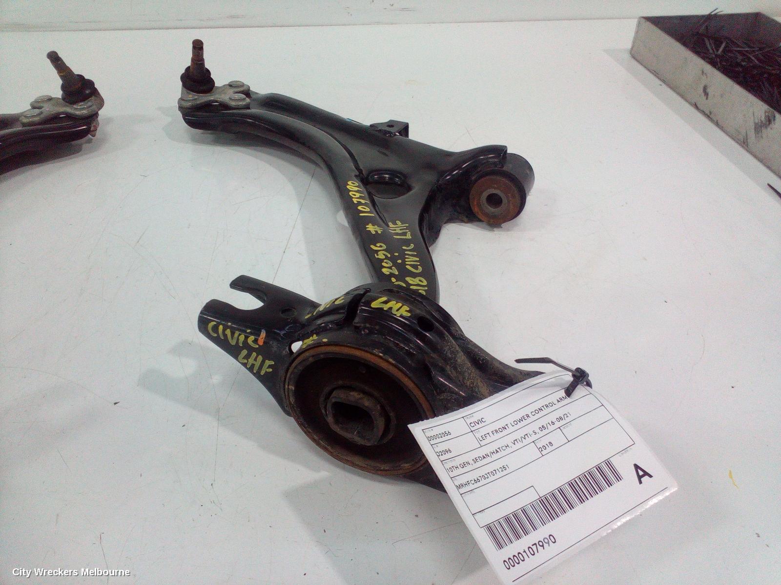 HONDA CIVIC 2018 Left Front Lower Control Arm