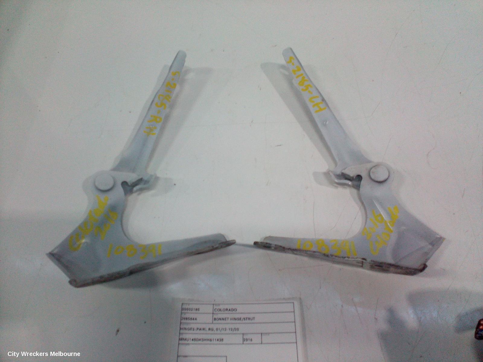 HOLDEN COLORADO 2016 Bonnet Hinge/Strut