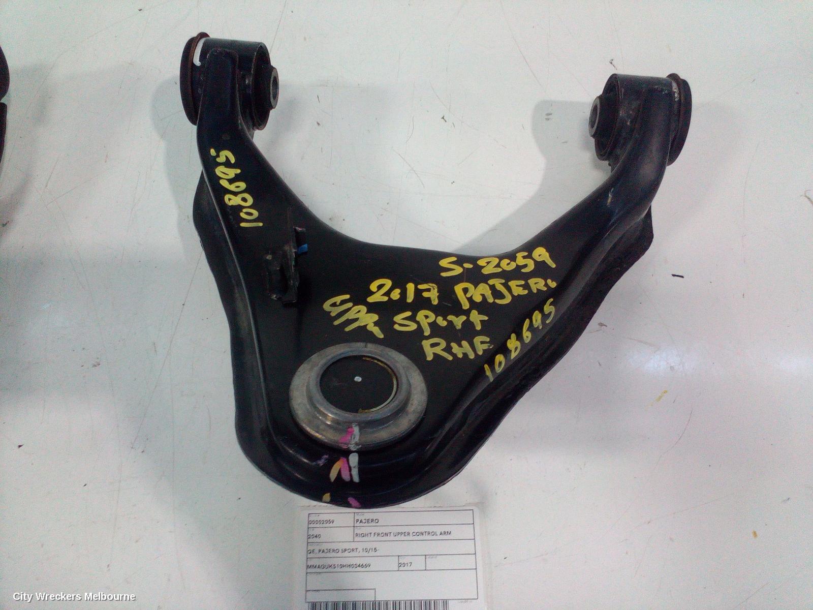 MITSUBISHI PAJERO 2017 Right Front Upper Control Arm