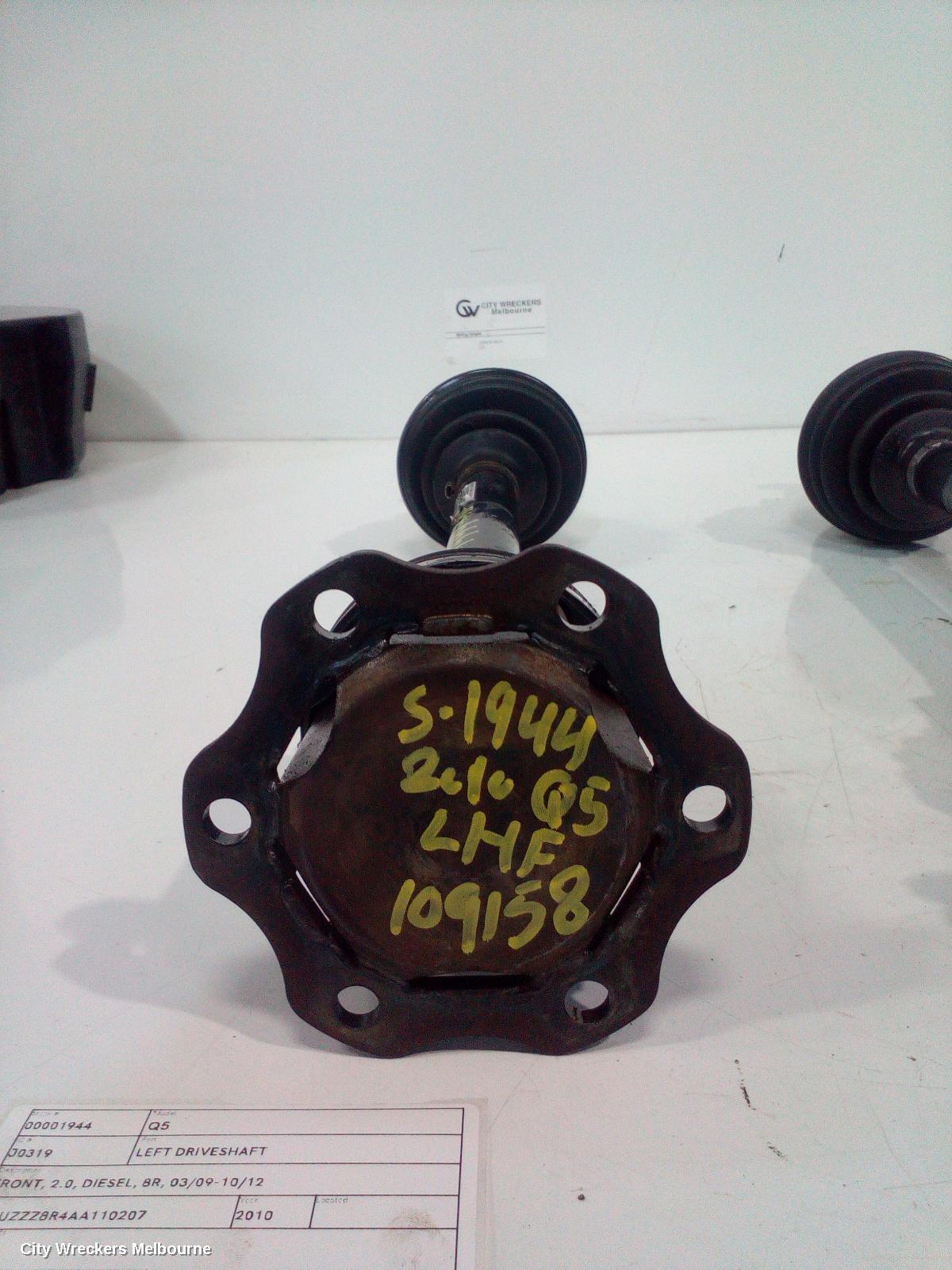 AUDI Q5 2010 Left Driveshaft
