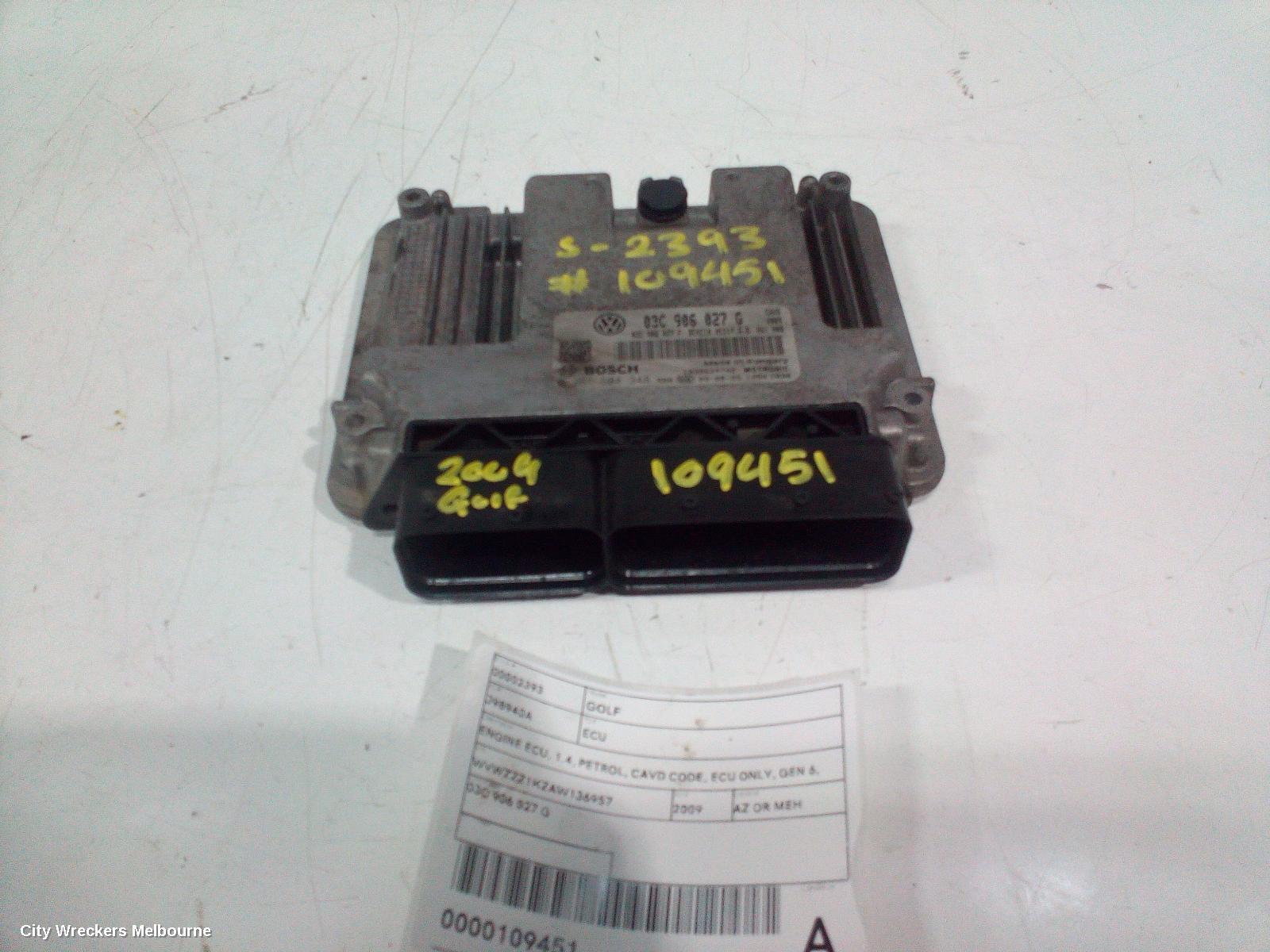 VOLKSWAGEN GOLF 2009 Ecu