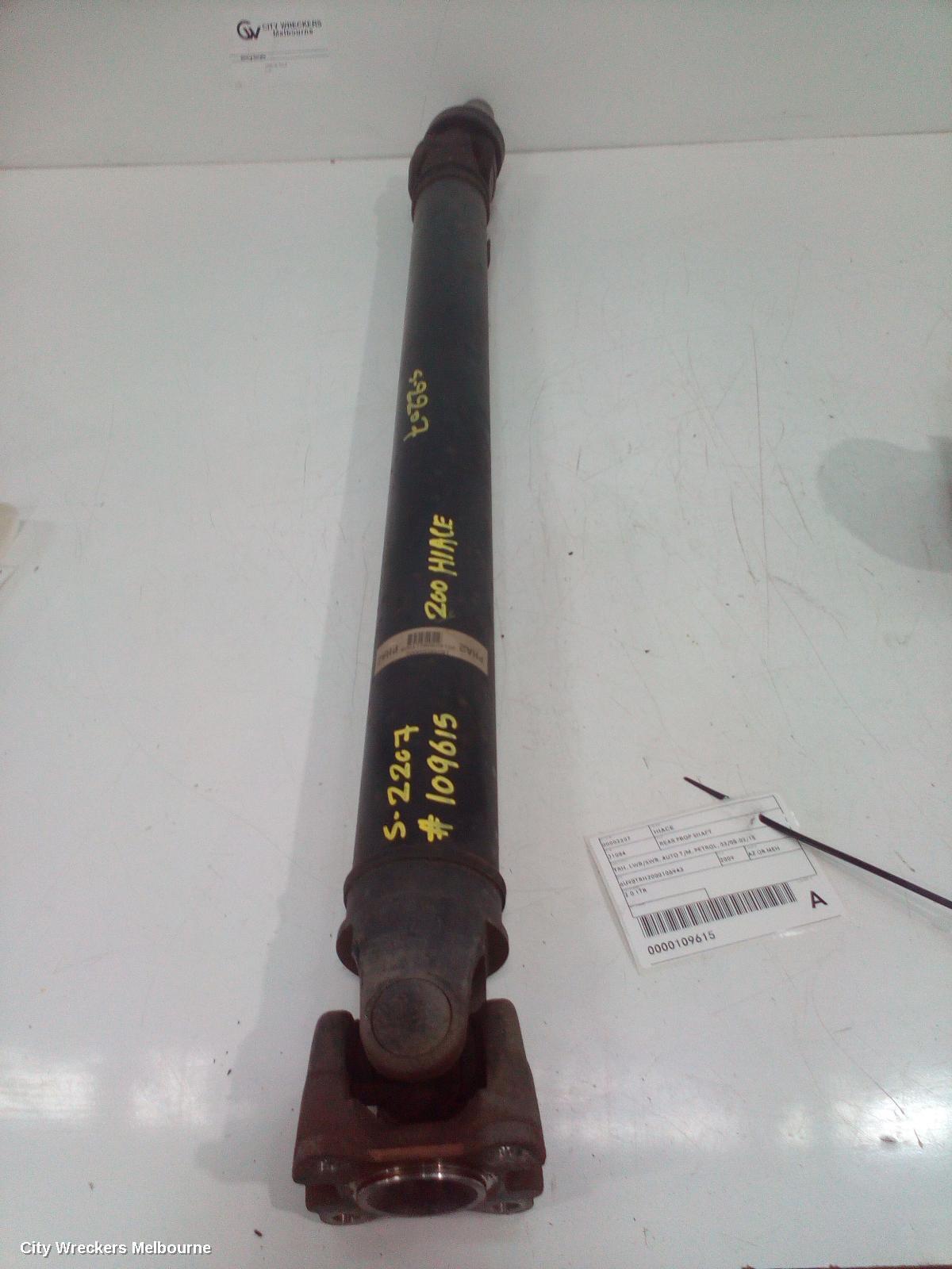 TOYOTA HIACE 2009 Rear Drive Shaft