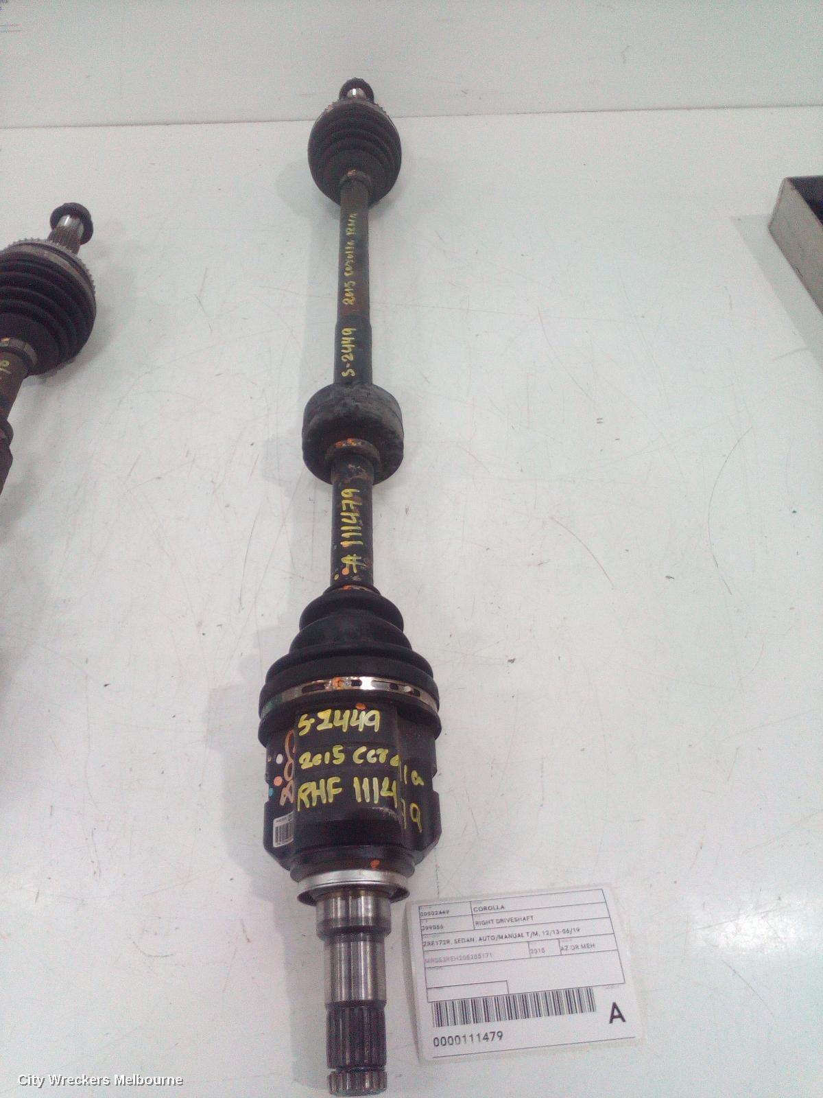 TOYOTA COROLLA 2015 Right Driveshaft