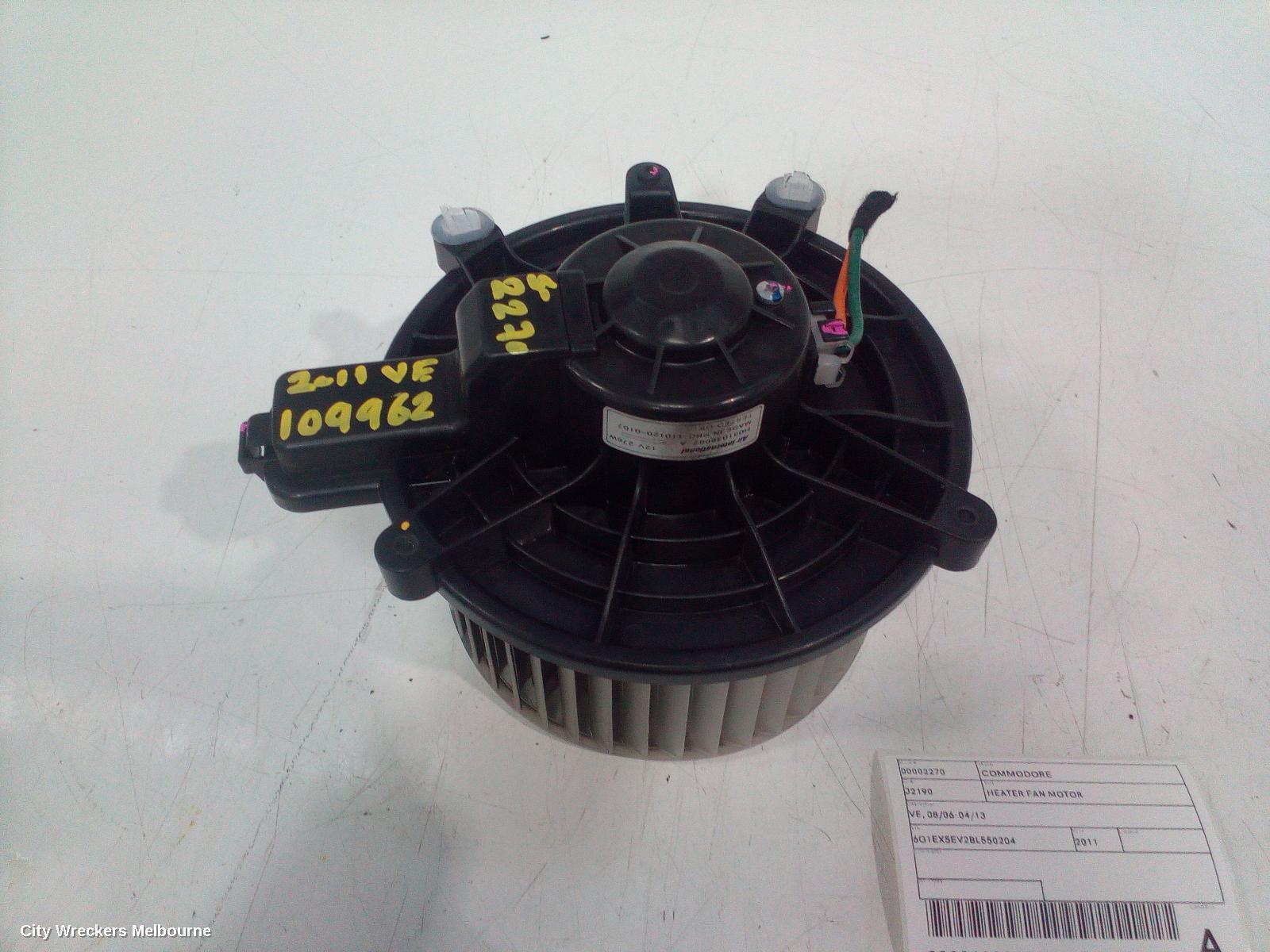 HOLDEN COMMODORE 2011 Heater Fan Motor