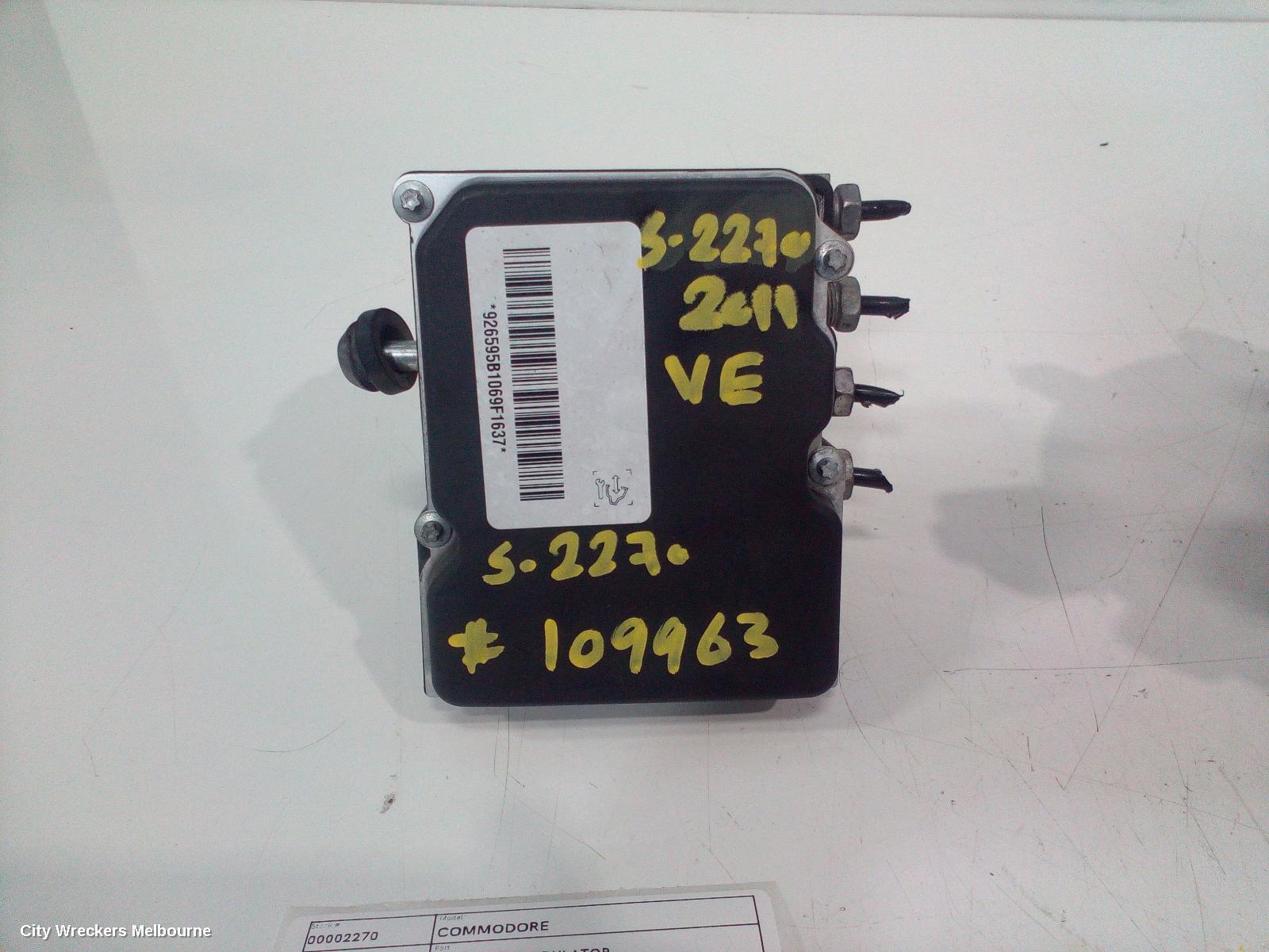 HOLDEN COMMODORE 2011 Abs Pump/Modulator