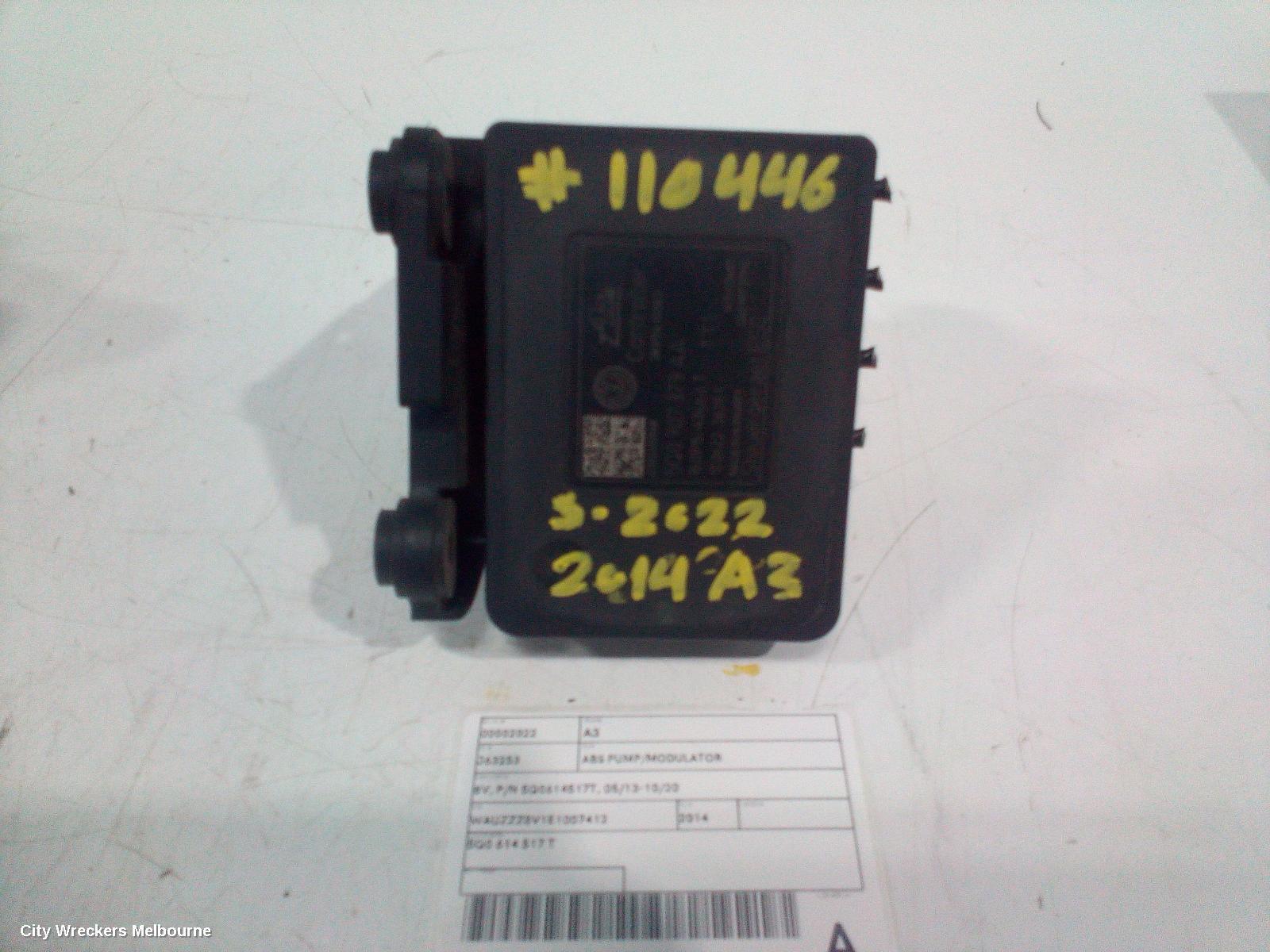 AUDI A3 2014 Abs Pump/Modulator