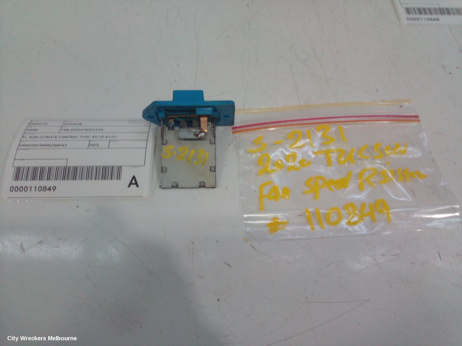HYUNDAI TUCSON 2020 Fan Speed Resistor
