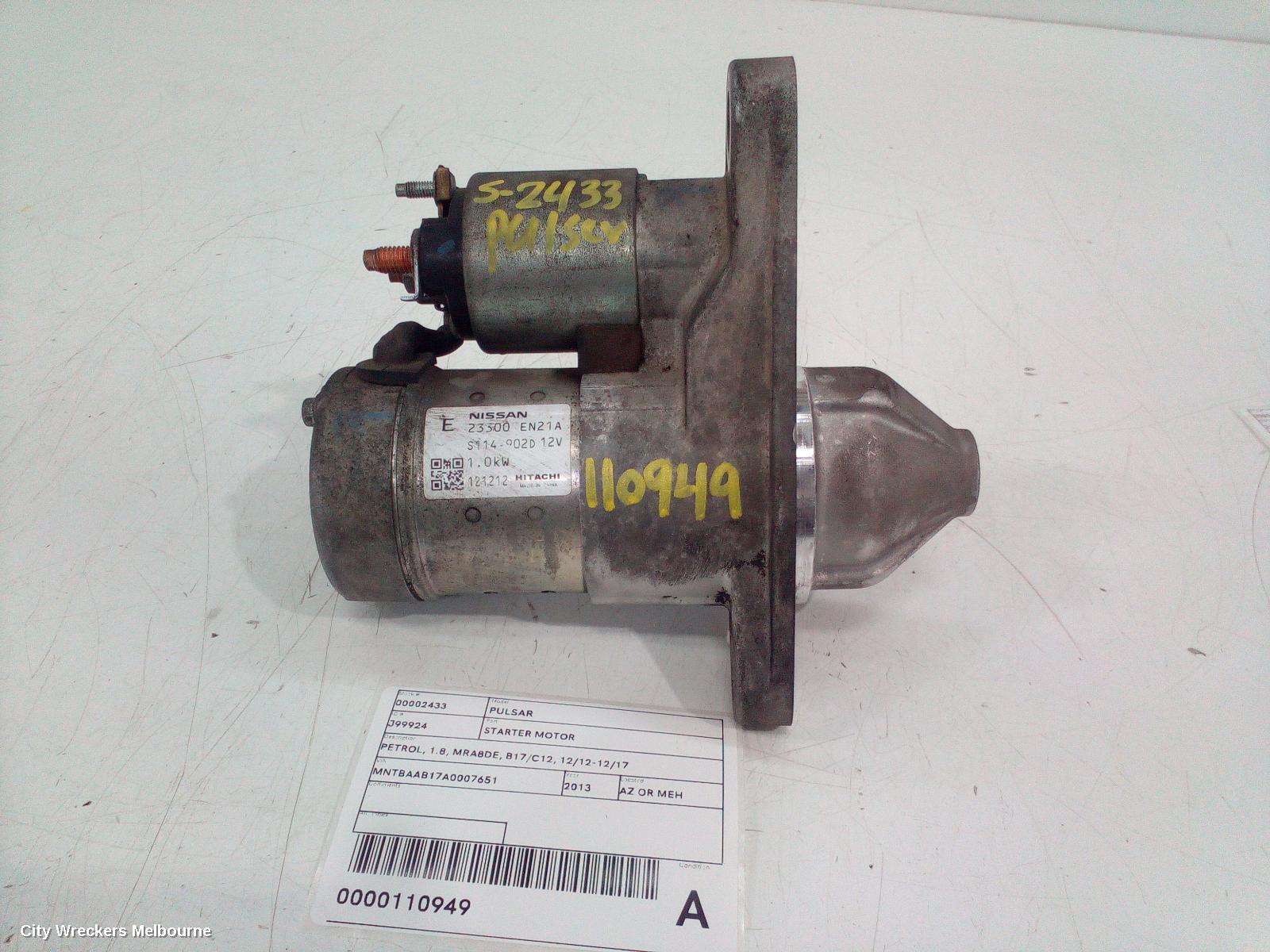 NISSAN PULSAR 2013 Starter