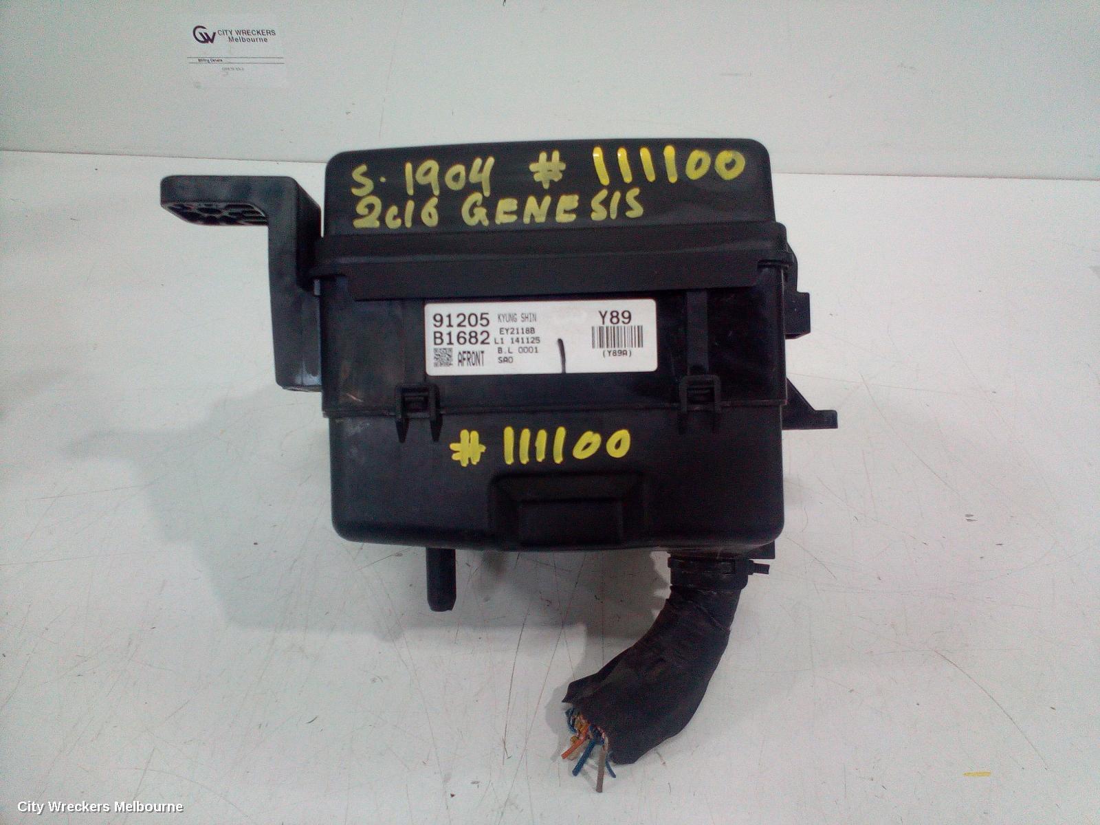 HYUNDAI GENESIS 2016 Fuse Box