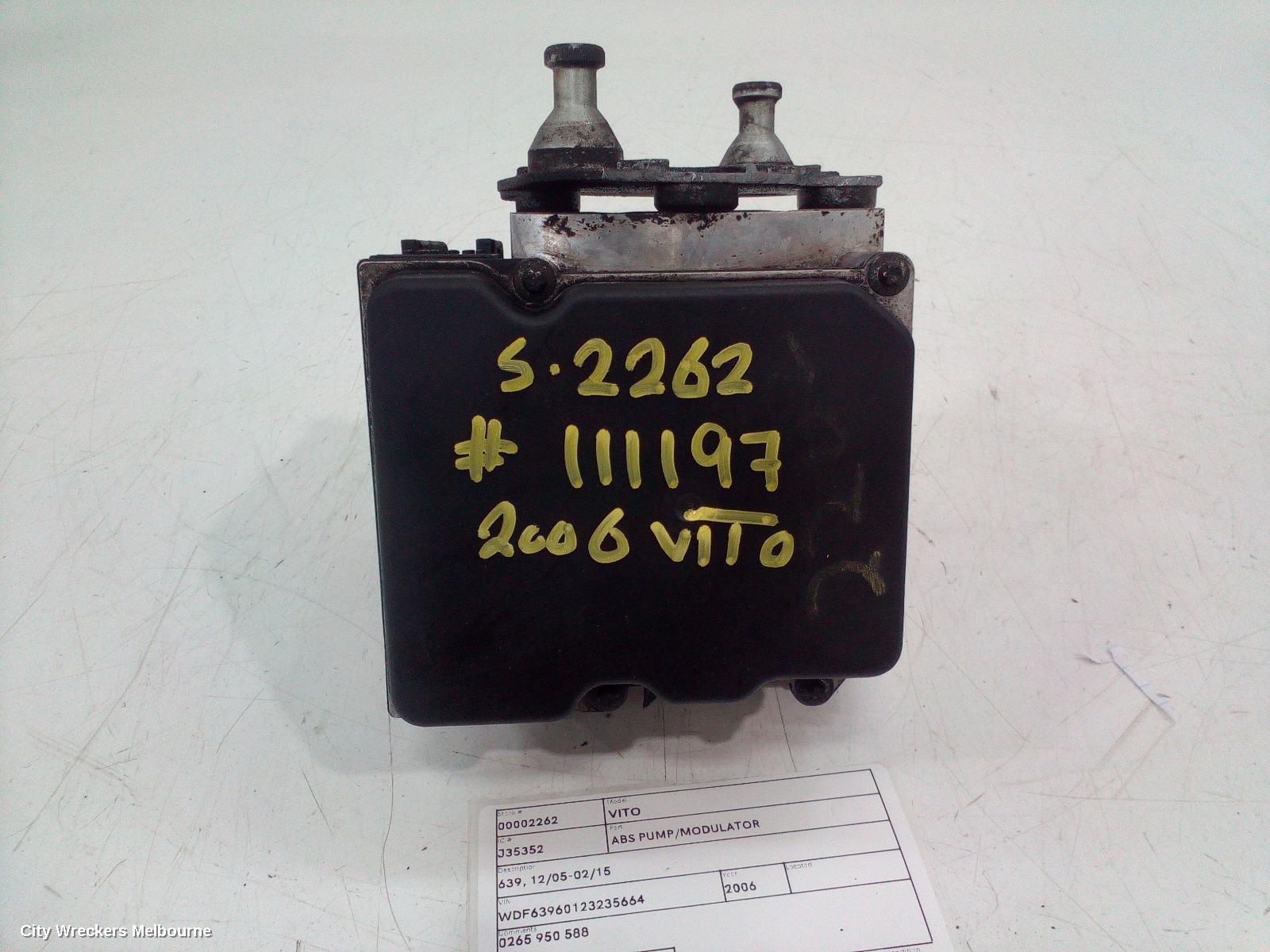 MERCEDES VITO 2006 Abs Pump/Modulator