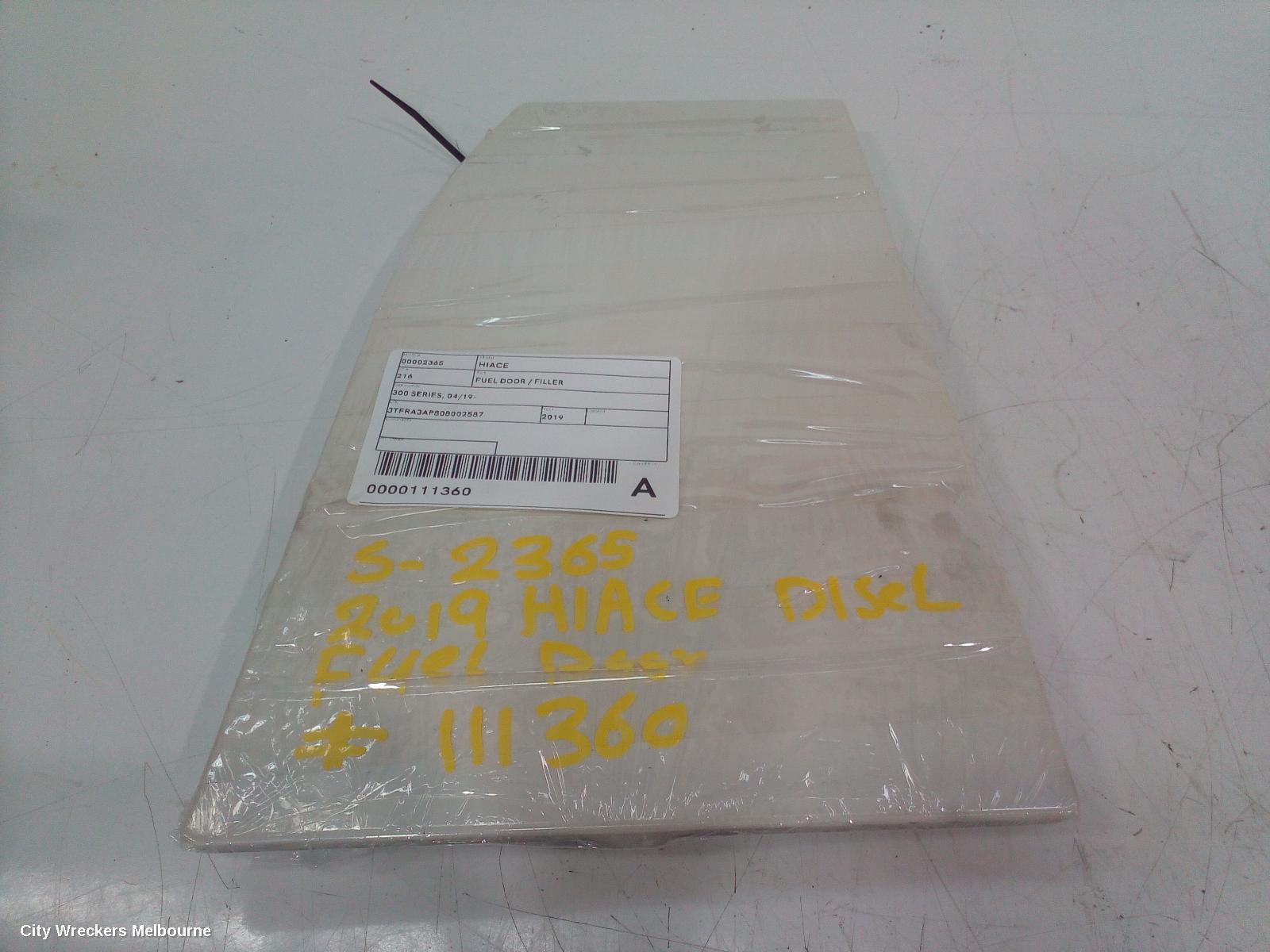 TOYOTA HIACE 2019 Fuel Door / Filler