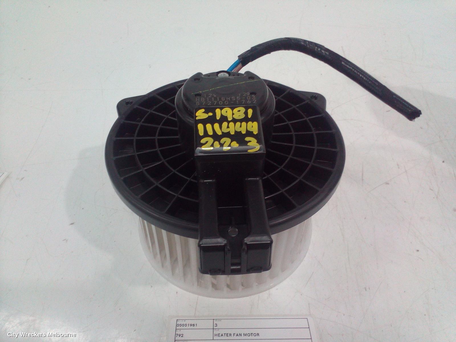 MAZDA 3 2020 Heater Fan Motor