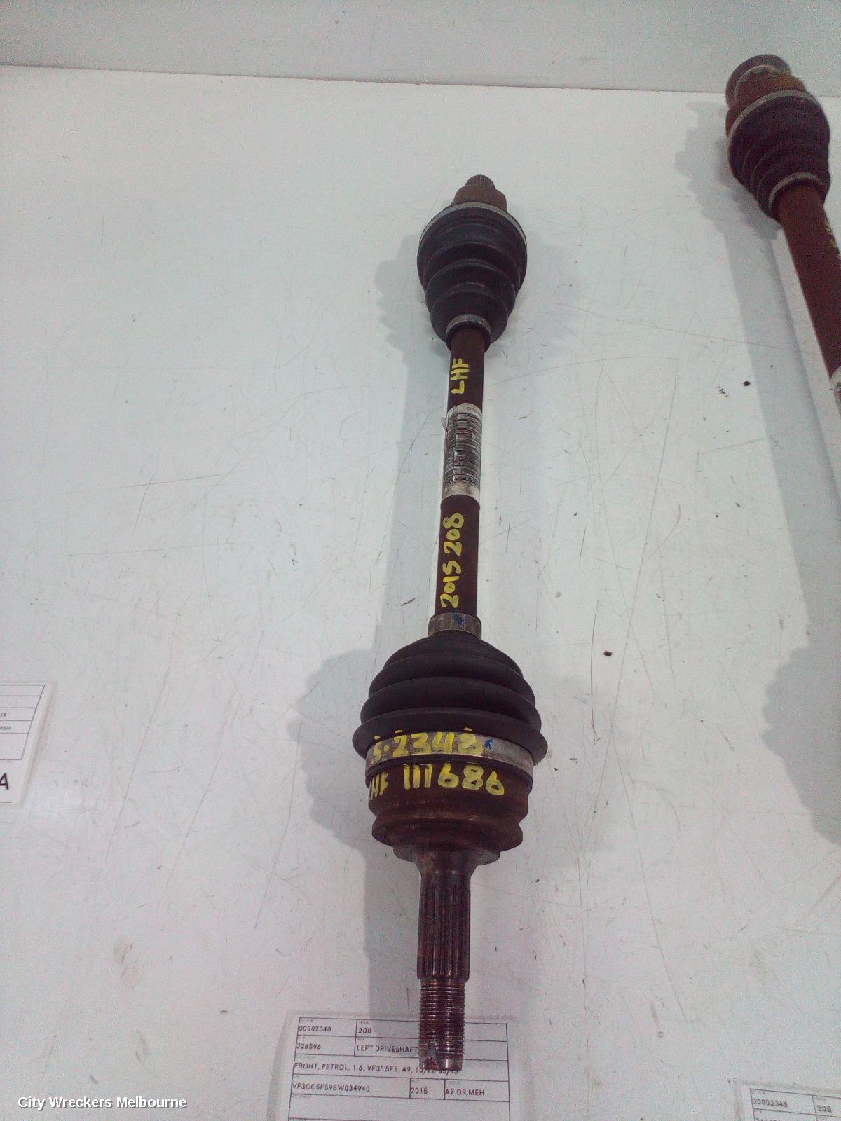 PEUGEOT 208 2015 Left Driveshaft