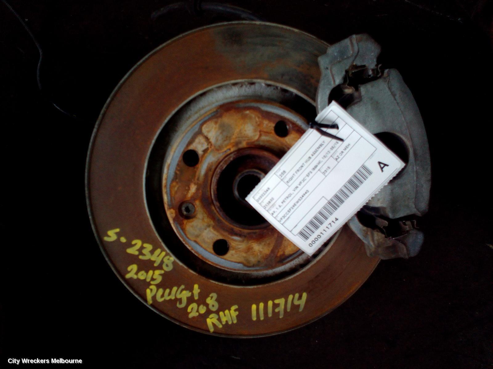 PEUGEOT 208 2015 Right Front Hub Assembly