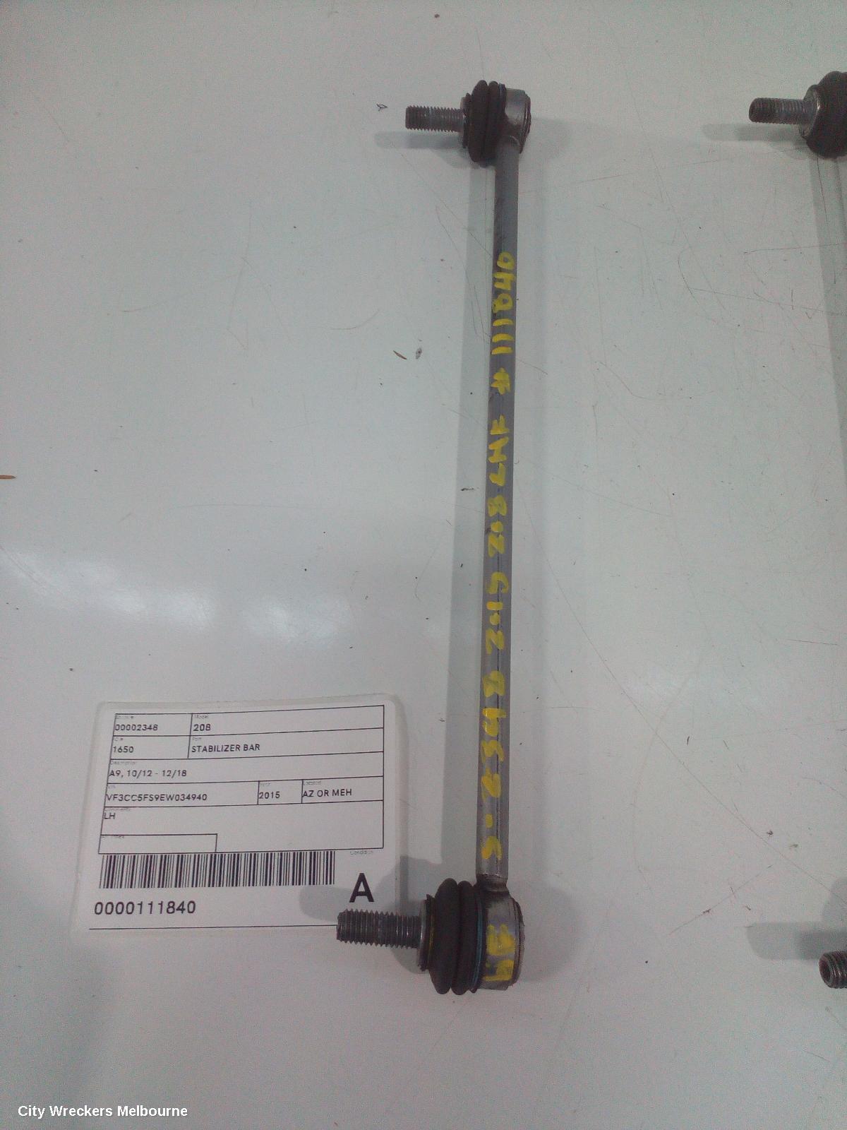 PEUGEOT 208 2015 Stabiliser Bar