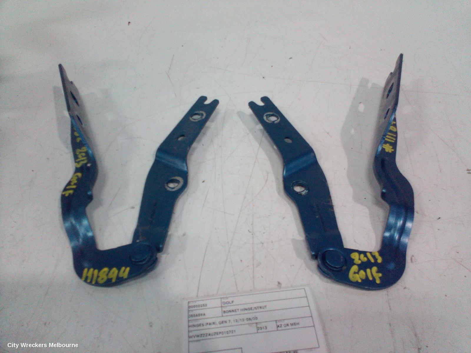 VOLKSWAGEN GOLF 2013 Bonnet Hinge/Strut