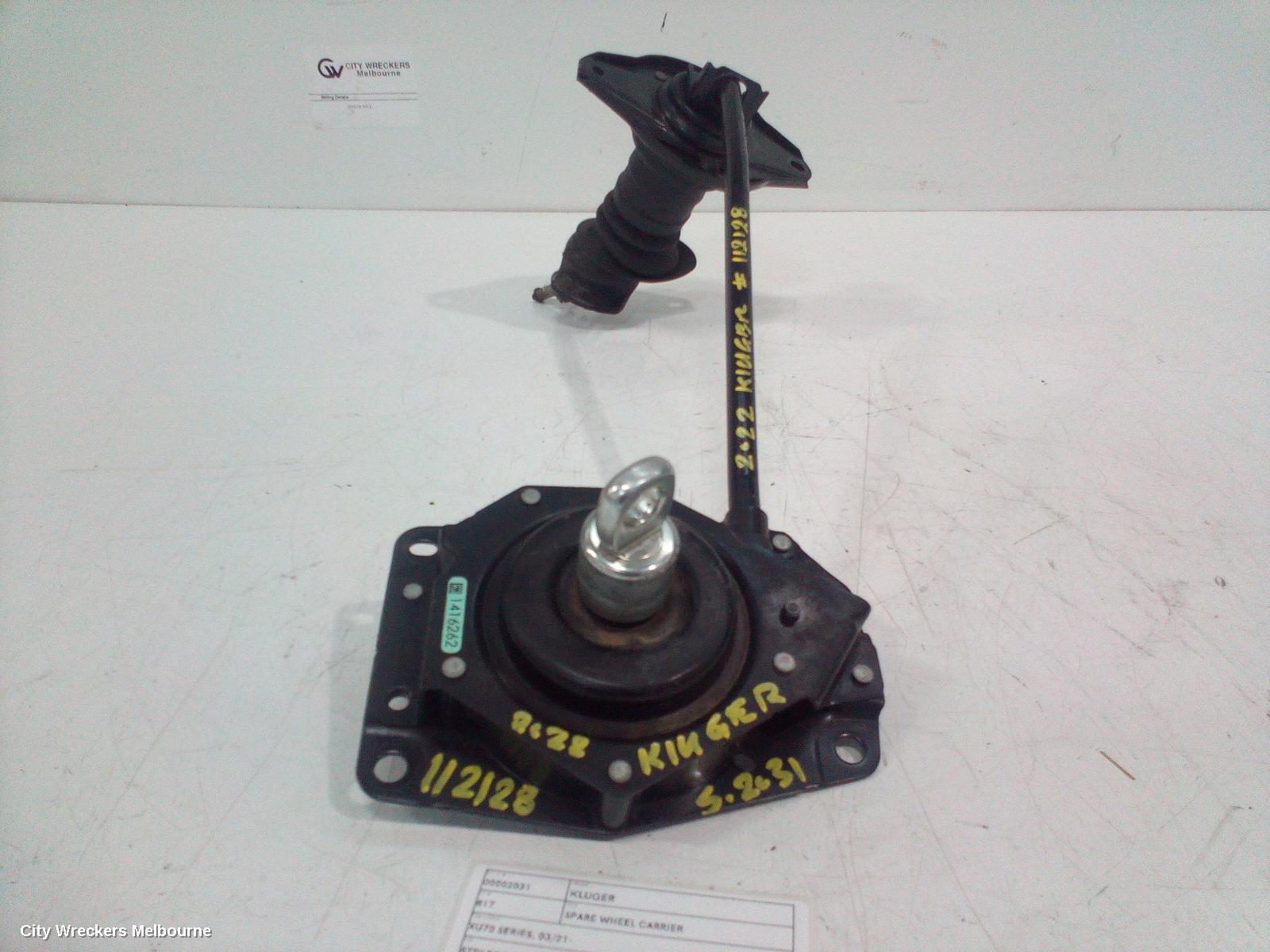 TOYOTA KLUGER 2022 Spare Wheel Carrier