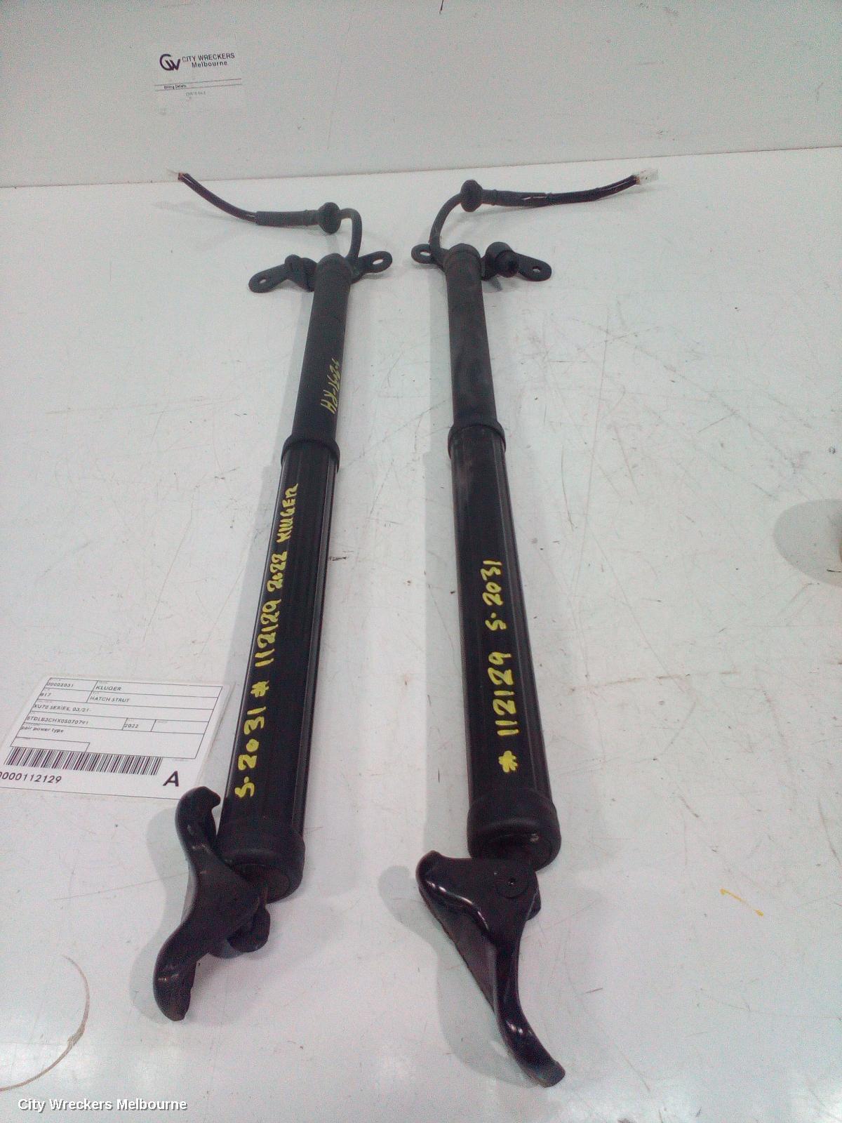 TOYOTA KLUGER 2022 Hatch Strut