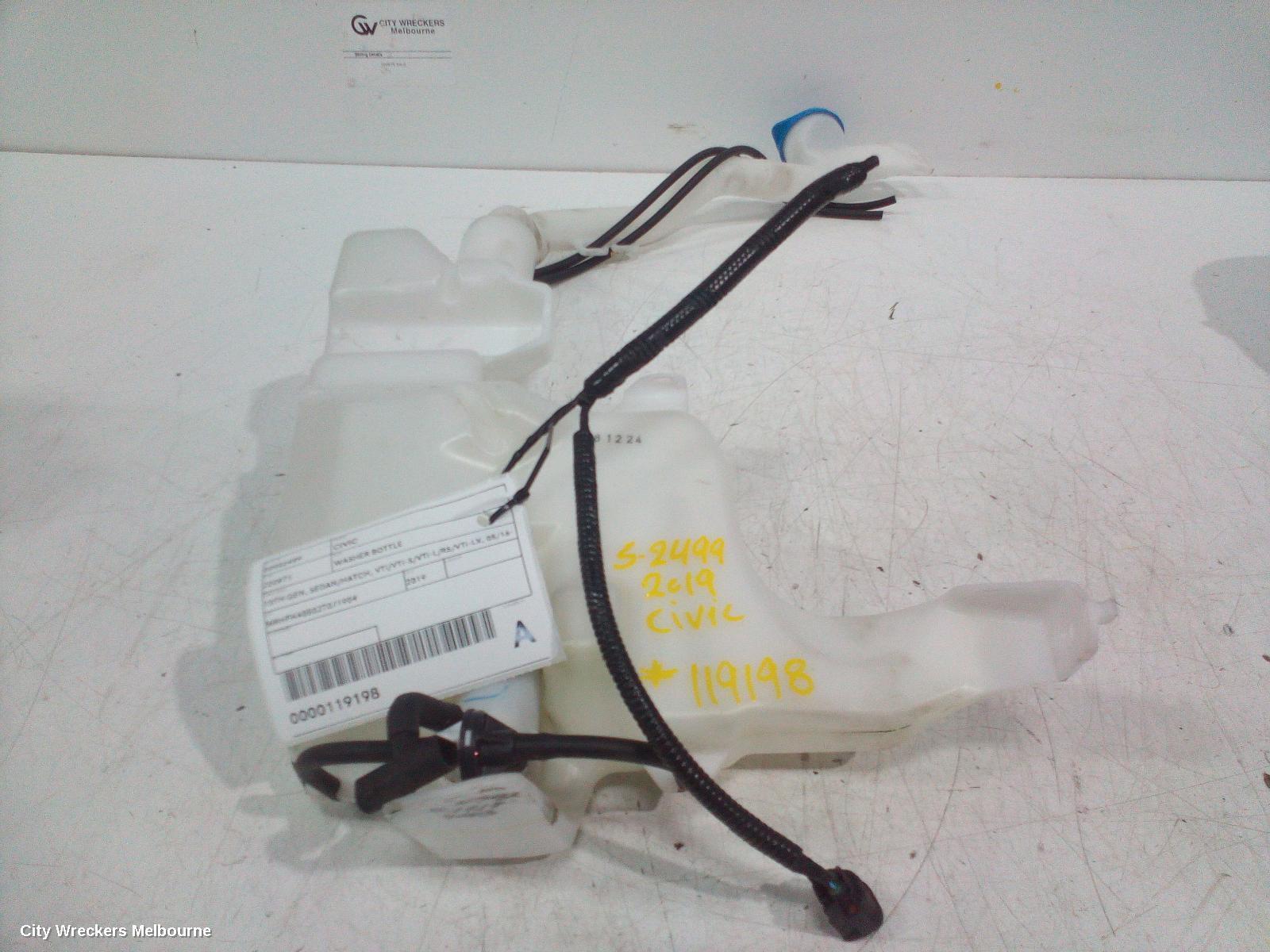 HONDA CIVIC 2019 Washer Bottle