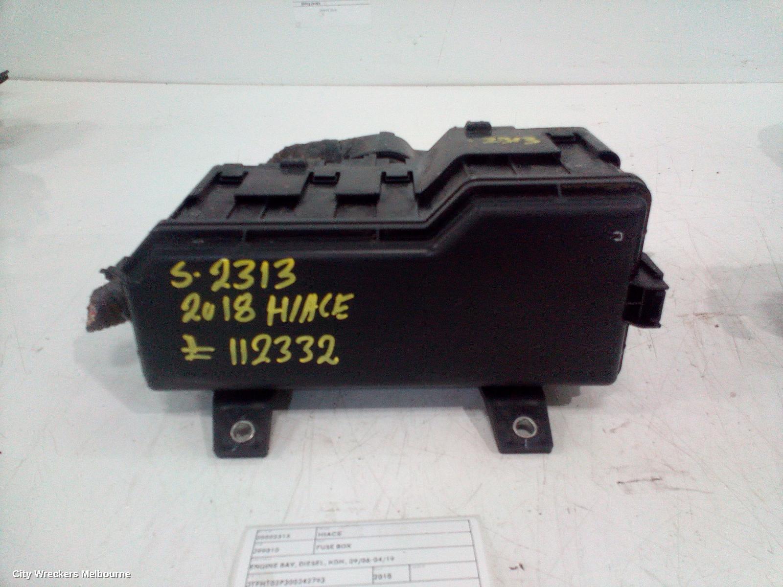 TOYOTA HIACE 2018 Fuse Box