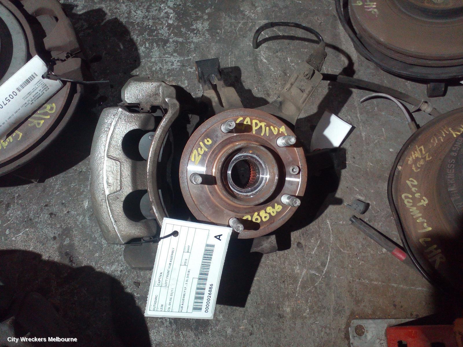 HOLDEN CAPTIVA 2010 Left Front Hub Assembly