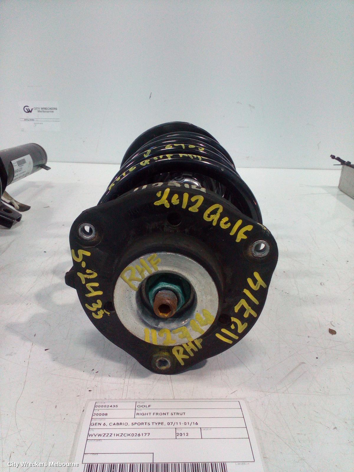 VOLKSWAGEN GOLF 2012 Right Front Strut