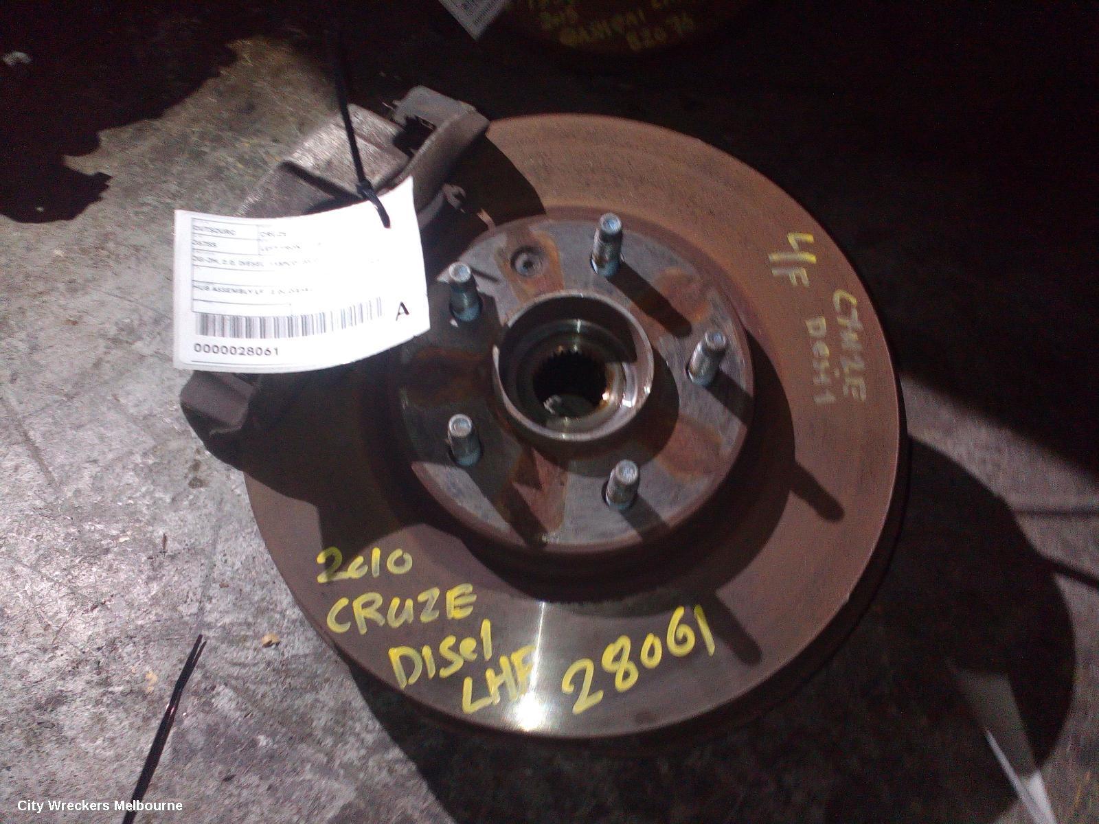 HOLDEN CRUZE 2010 Left Front Hub Assembly