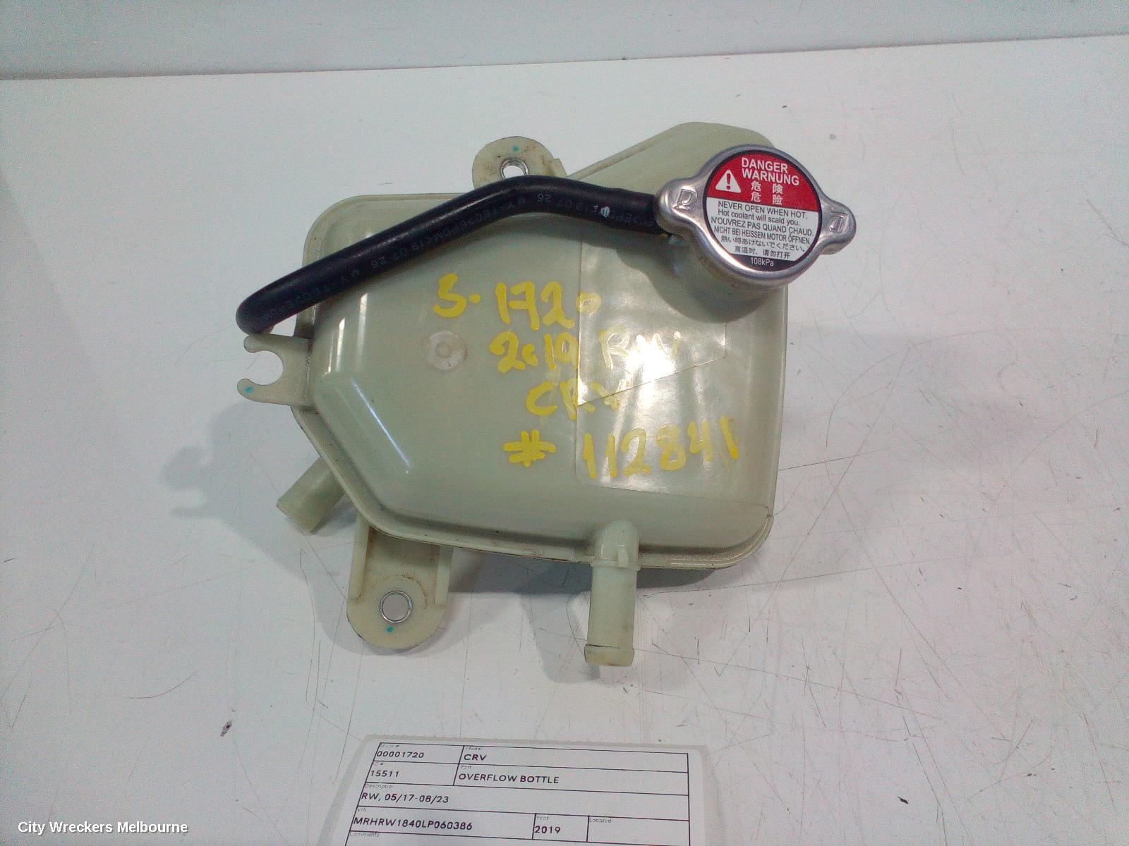 HONDA CRV 2019 Overflow Bottle