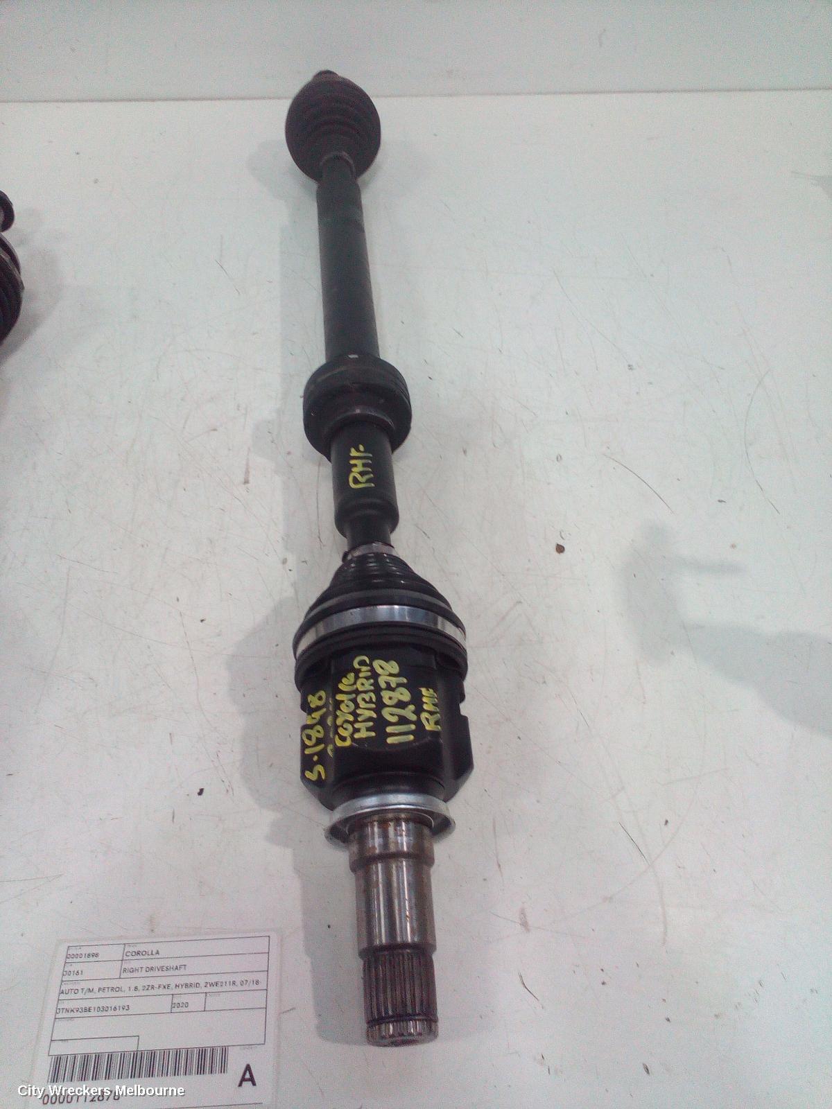 TOYOTA COROLLA 2020 Right Driveshaft