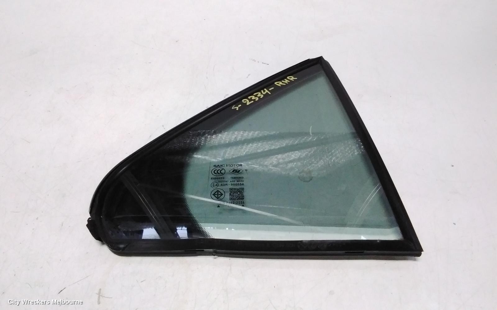 MG MG3 2021 Right Rear 1/4 Door Glass