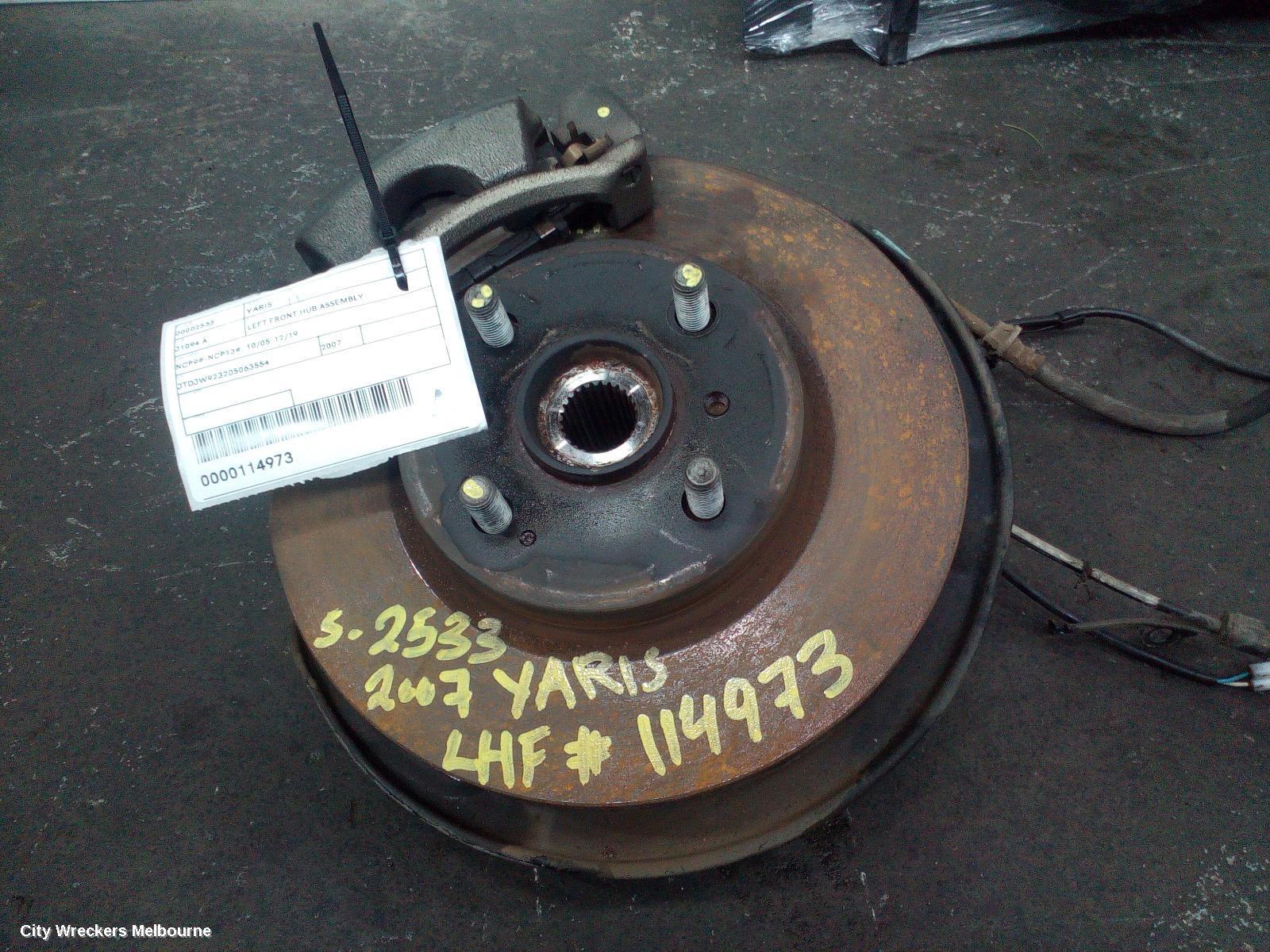 TOYOTA YARIS 2007 Left Front Hub Assembly