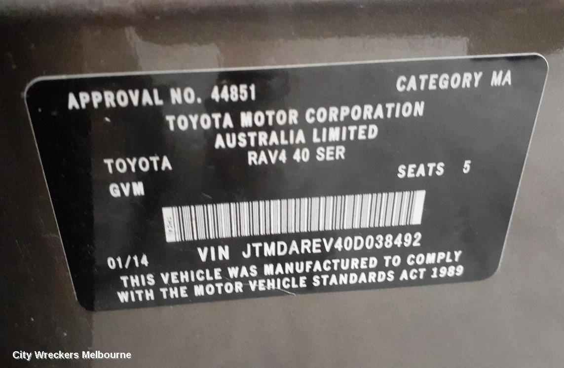 TOYOTA RAV4 2013 Turbo Supercharger