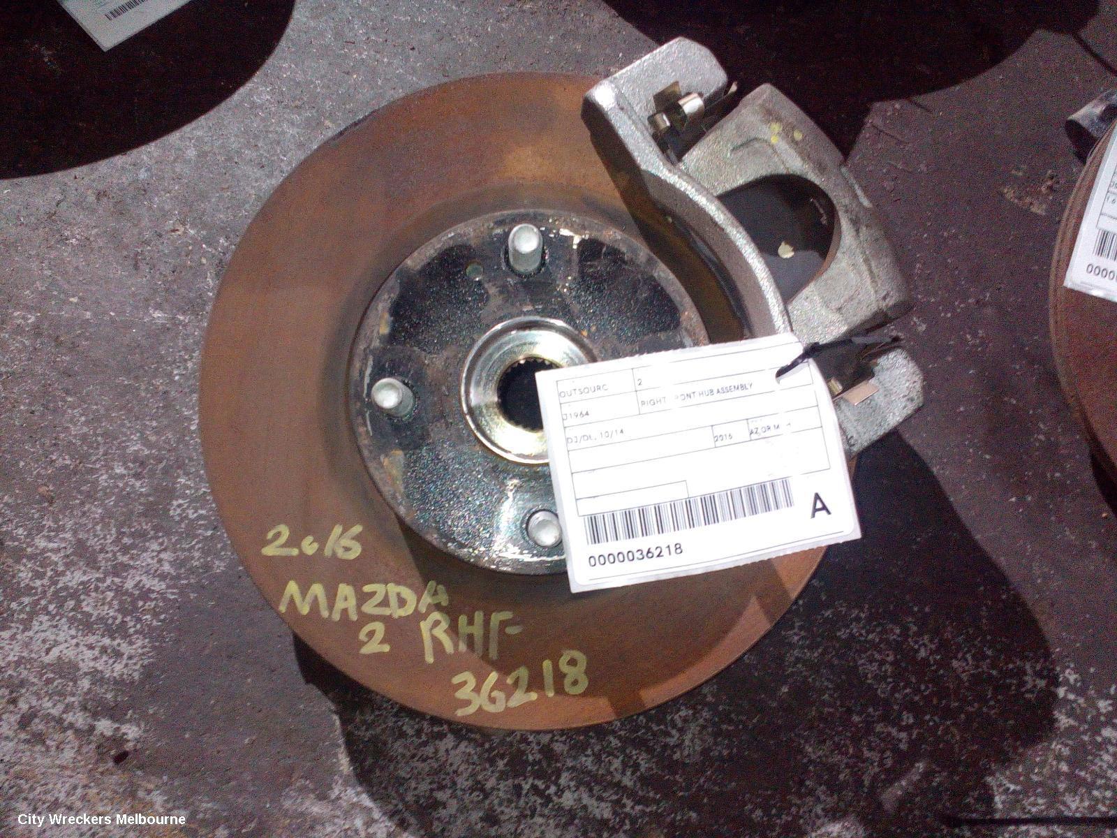 MAZDA 2 2016 Right Front Hub Assembly