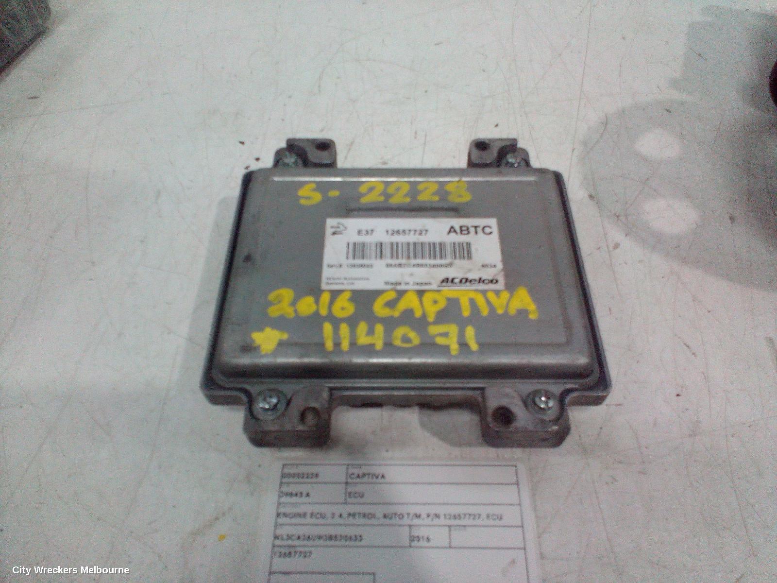 HOLDEN CAPTIVA 2016 Ecu