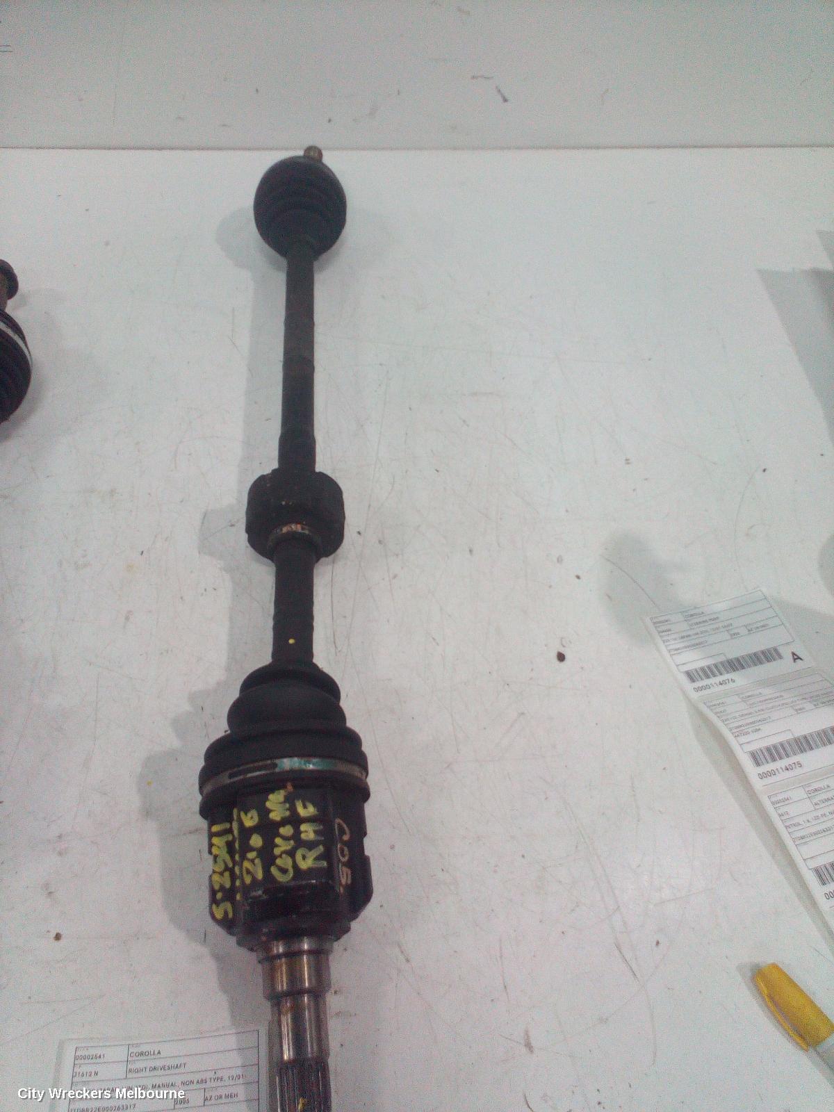 TOYOTA COROLLA 2006 Right Driveshaft