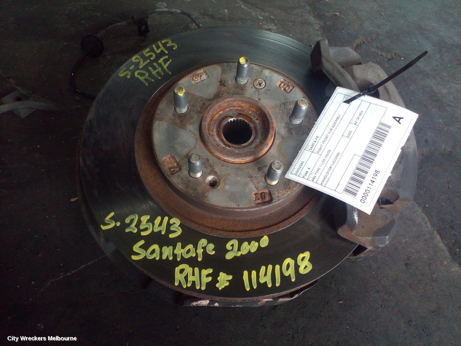 HYUNDAI SANTA FE 2000 Right Front Hub Assembly