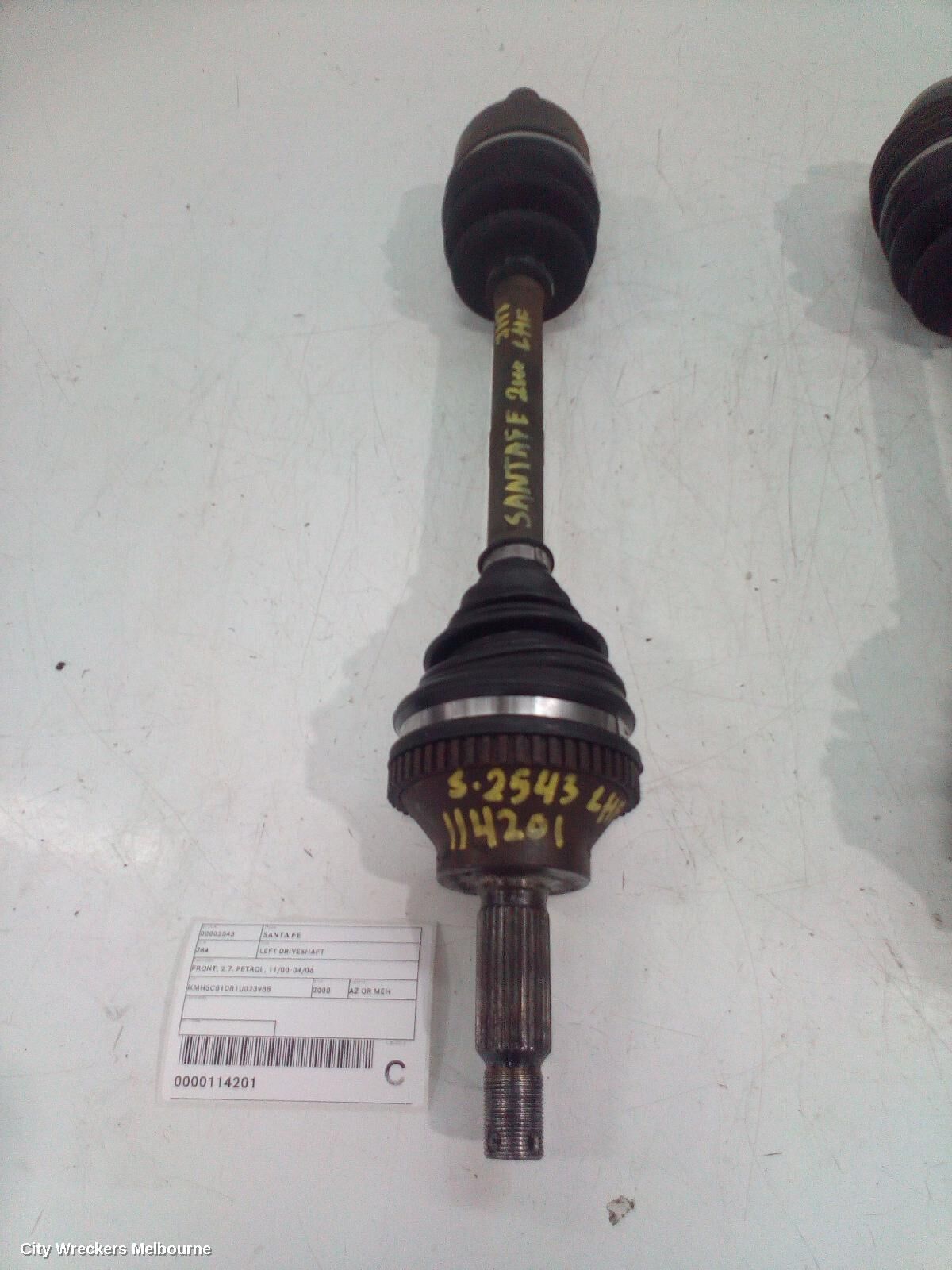 HYUNDAI SANTA FE 2000 Left Driveshaft