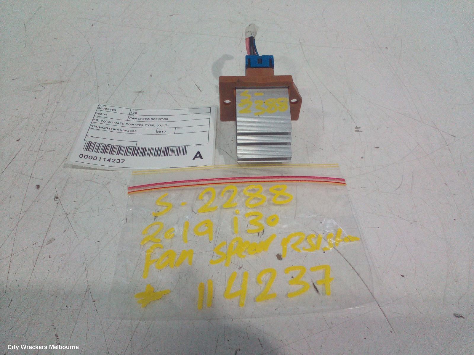 HYUNDAI I30 2019 Fan Speed Resistor