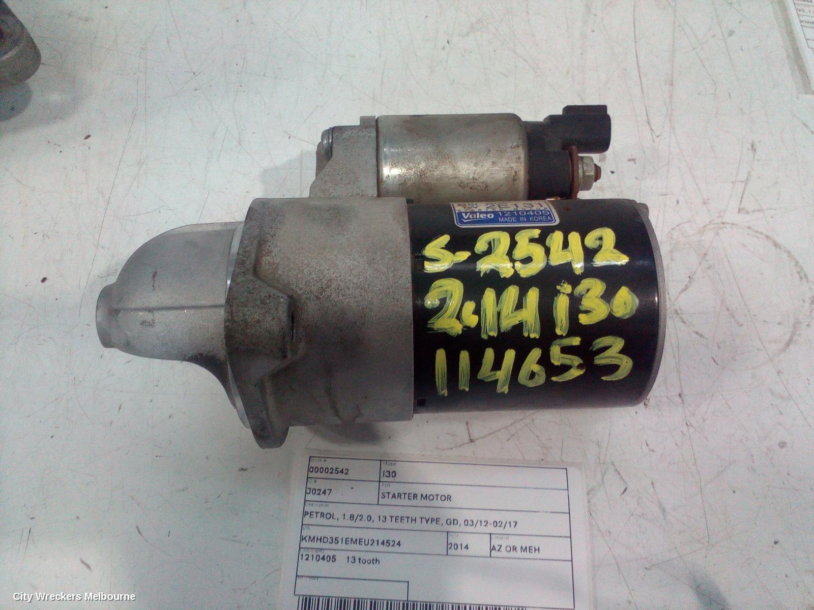 HYUNDAI I30 2014 Starter