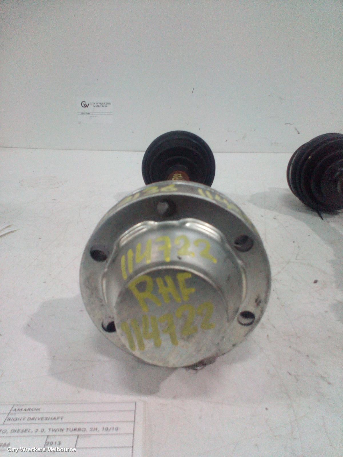 VOLKSWAGEN AMAROK 2013 Right Driveshaft